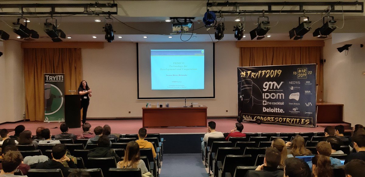 tryit_upm's tweet photo. Segunda lightning talk de Susana Muñoz, profesora de la Facultad, que nos hablará sobre TEDECO grupo y como usan las nuevas tecnologías para ayudar a las instituciones educativas.
#TRYIT2019 https://t.co/Beri4JNLTg
