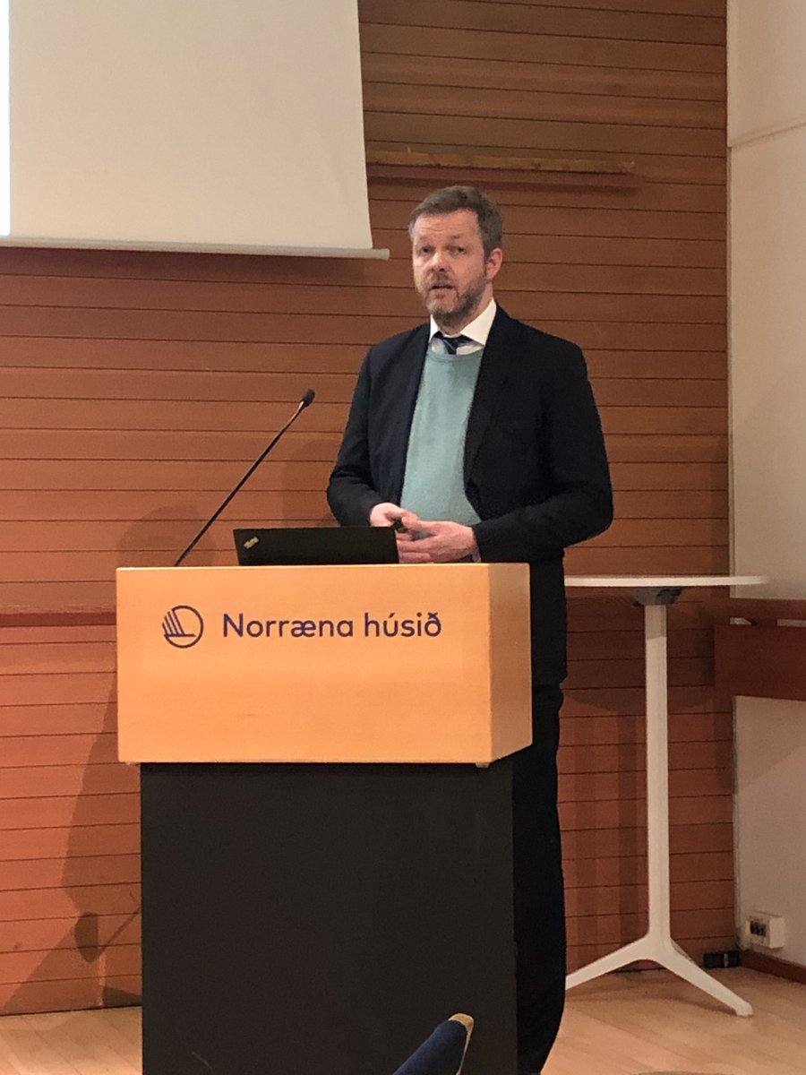 Auðunn Atlason @audunnatla @IcelandNordicCo opens todays discussion on Blue Growth in the North #TracesofNorth #Norden2019 #NordMar @NordicHouseRVK