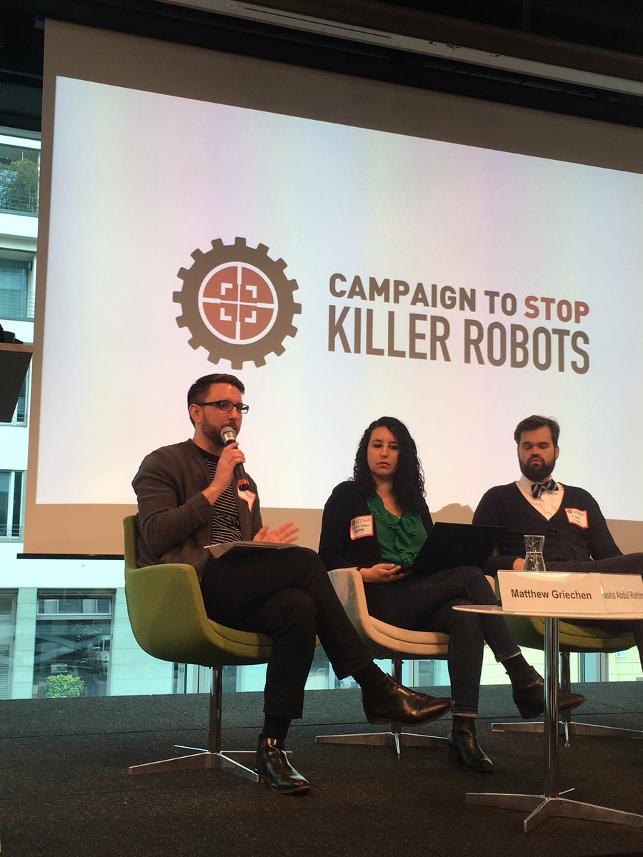 JRodriguezAlv's tweet image. Finaliza el primer panel de la mañana de #KillerRobotsGer con una clara conclusión necesitamos profundizar nuestros esfuerzos para la prohibición del armamento autónomo @SKR_espana