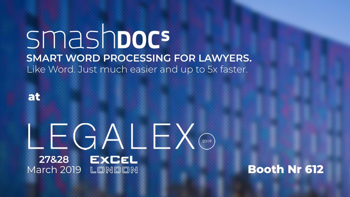smashdocs's tweet image. #SMAHSDOCs is now just 1 week away from #LegalEx conference at the ExCeL London on the 27th & 28th! (booth №612)
We are going to showcase BRAND NEW features which allow LAW professionals to collaboratively draft, review&negotiate legal documents much easier and up to 5x faster!