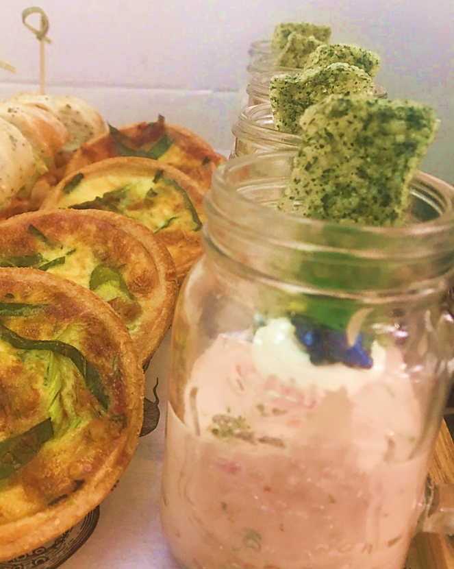 BradfieldFood's tweet photo. A preview of our summer match teas, Crayfish &amp; sweet cured prawn bagels. Smoked salmon &amp; fresh salmon “shot”. Minted pea, watercress &amp; rare breed pork Scotch egg. Asparagus, Cheshire cheese &amp; soft herb quiche. @BradfieldCol https://t.co/tkEDBHwQ8K
