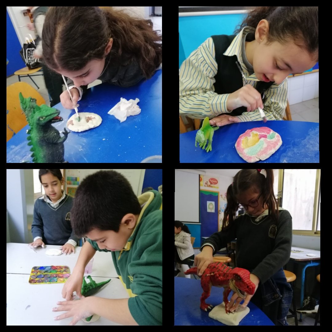 KashifElham's tweet photo. Experimenting with fossils! 3rd graders creating their own fossils to have a deeper understanding of how real fossils are formed and that fossils are evidence being found a long time ago on Earth. #artintegration #funwithfossils @nesrine_majzoub @dina_jradi @BizriHiba @Hhhsinfo https://t.co/2KQYHZCKtb
