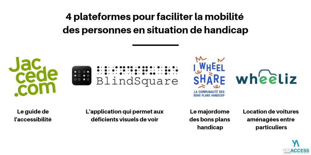 yesa11y's tweet image. 4 plateformes pour faciliter la mobilité des personnes en situation de handicap ⤵️
#yesaccess #einclusion #mobilité #accessibility