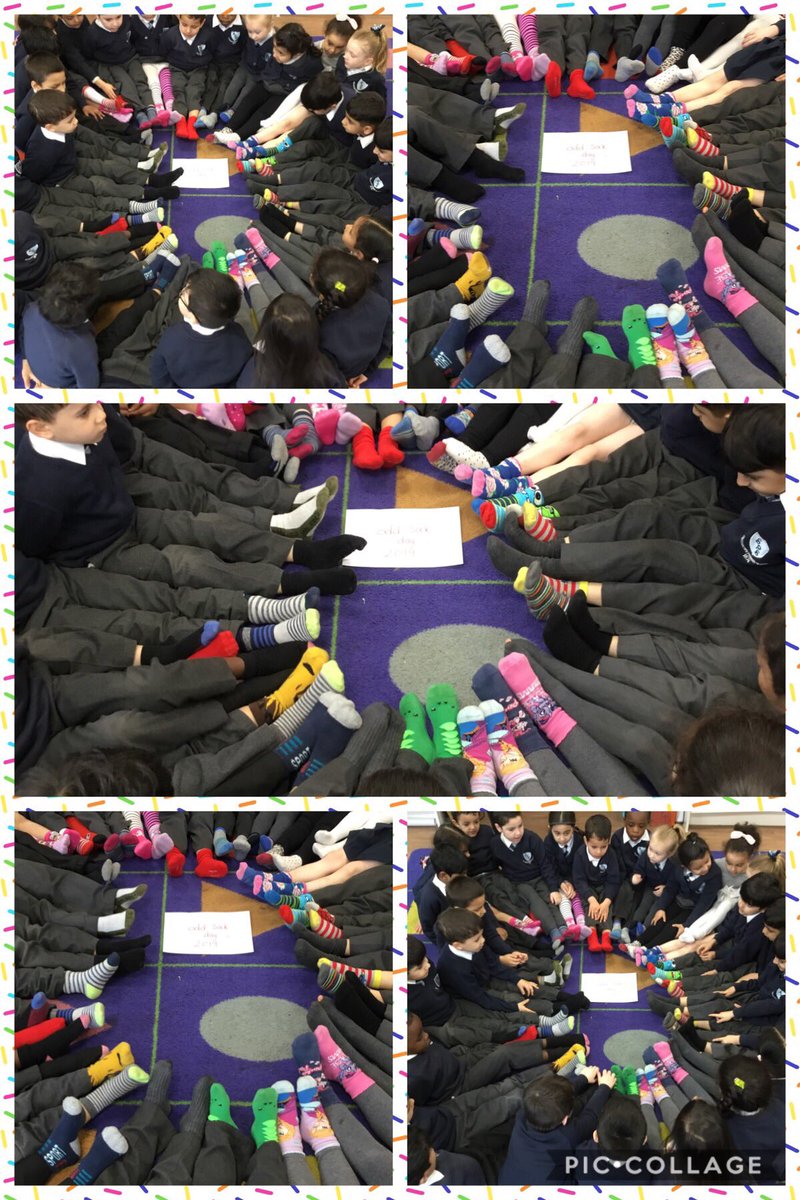 Odd socks day in RLK. #smithdowneyfs #downsyndromeawarenessday #Lotsofsocks <a href="/MrsD_Eyfs/">Mrs Dickson</a>
