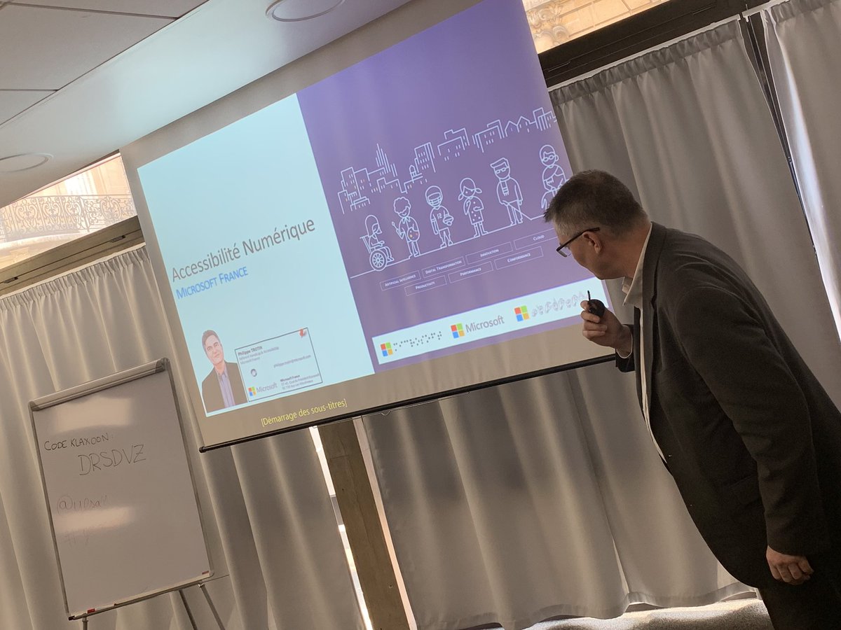 yesa11y's tweet photo. @Philippe_Trotin nous présente les fonctionnalités Windows de @microsoftfrance et par exemple le sous-titrage automatique commandé par la voix. Une solution inclusive c’est à dire accessible pour tout le monde ! #yesAccess #MicrosoftFrance #MBADMB #Handicap https://t.co/uQsnmgl84f