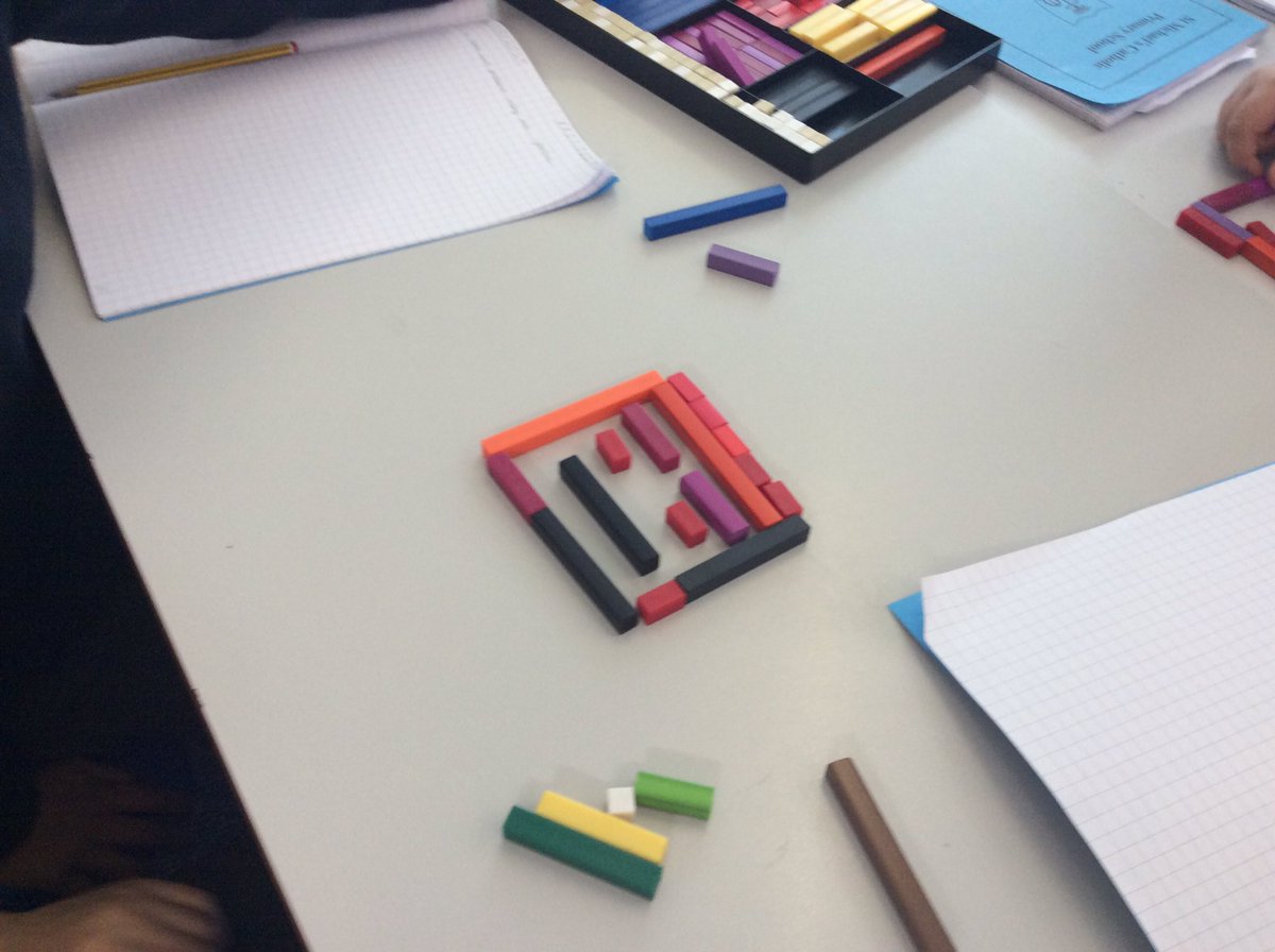 InspirationsStm's tweet photo. We are using our Cuisenaire rods to create faces with a certain value. What a fantastic bit of fun. #STMMaths #STMY4Maths #STMY4Fractions #STMFractions https://t.co/3JheOJE7Rl