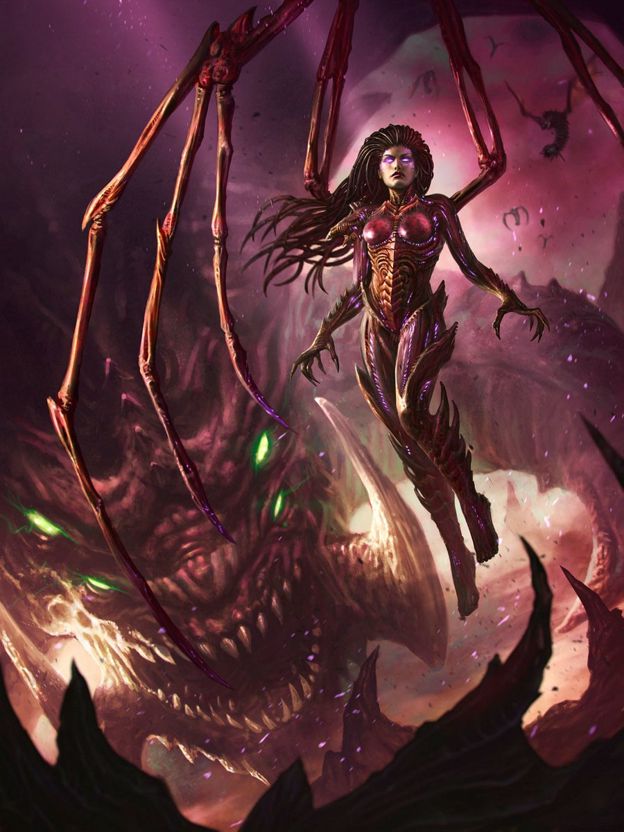 shirlero's tweet photo. Sarah Kerrigan, the Queen of Blades (StarCraft) #fanart #rafater #illustration https://t.co/aR1qJ8gQfC
