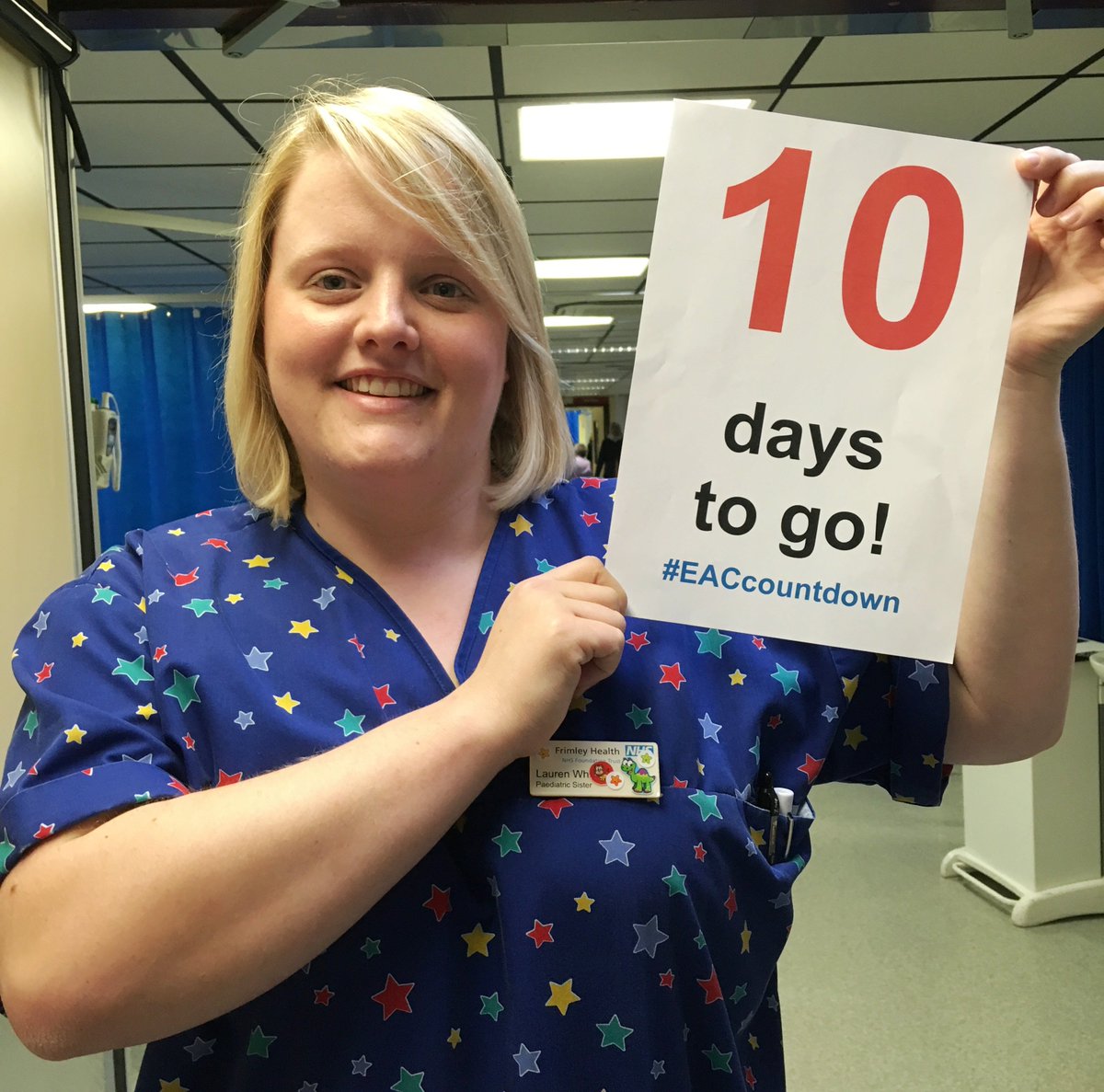 FrimleyHealth's tweet photo. Children's A&E senior sister Lauren Whitty mark's 10 days to go until Wexham's £49m Emergency Assessment Centre is fully open. She says: "Our new department is beautiful and much bigger."
#EACcountdown @seanhardinguk @FHFTnursing @FrimleyHC https://t.co/U94U1GxXfS