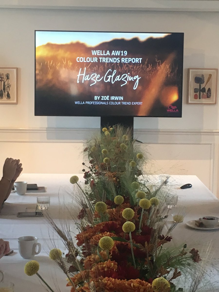 hairmagazine's tweet photo. Stunning AW19 trend predictions from @wellahairuk @ZoeIrwin unveiled yesterday, appropriately International Colour Day! Beautifully named HazeGlazing, the colours capture the warm, illuminating light before sunset evoking 70s fashion imagery https://t.co/aUllRF0a4j  #wellatrends https://t.co/yHP7jmPOpE