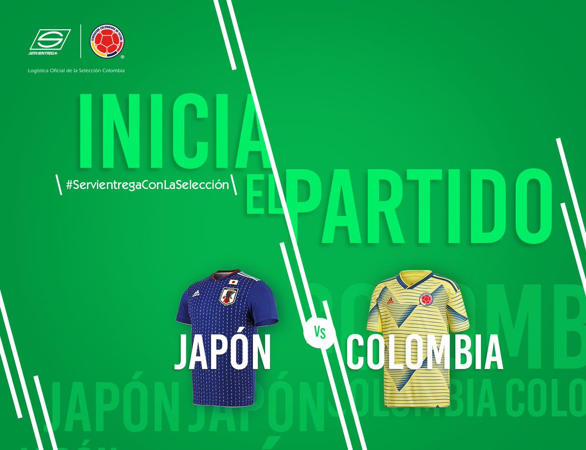 Servientrega_ms's tweet photo. ¡INICIA EL PARTIDO! 🎉🎉 Toda la buena energía a nuestra selección 🇨🇴 ୧(ಠ益ಠ)୨ . 

#JPNCOL
#ServientregaConLaSelección https://t.co/j42tBJirTv