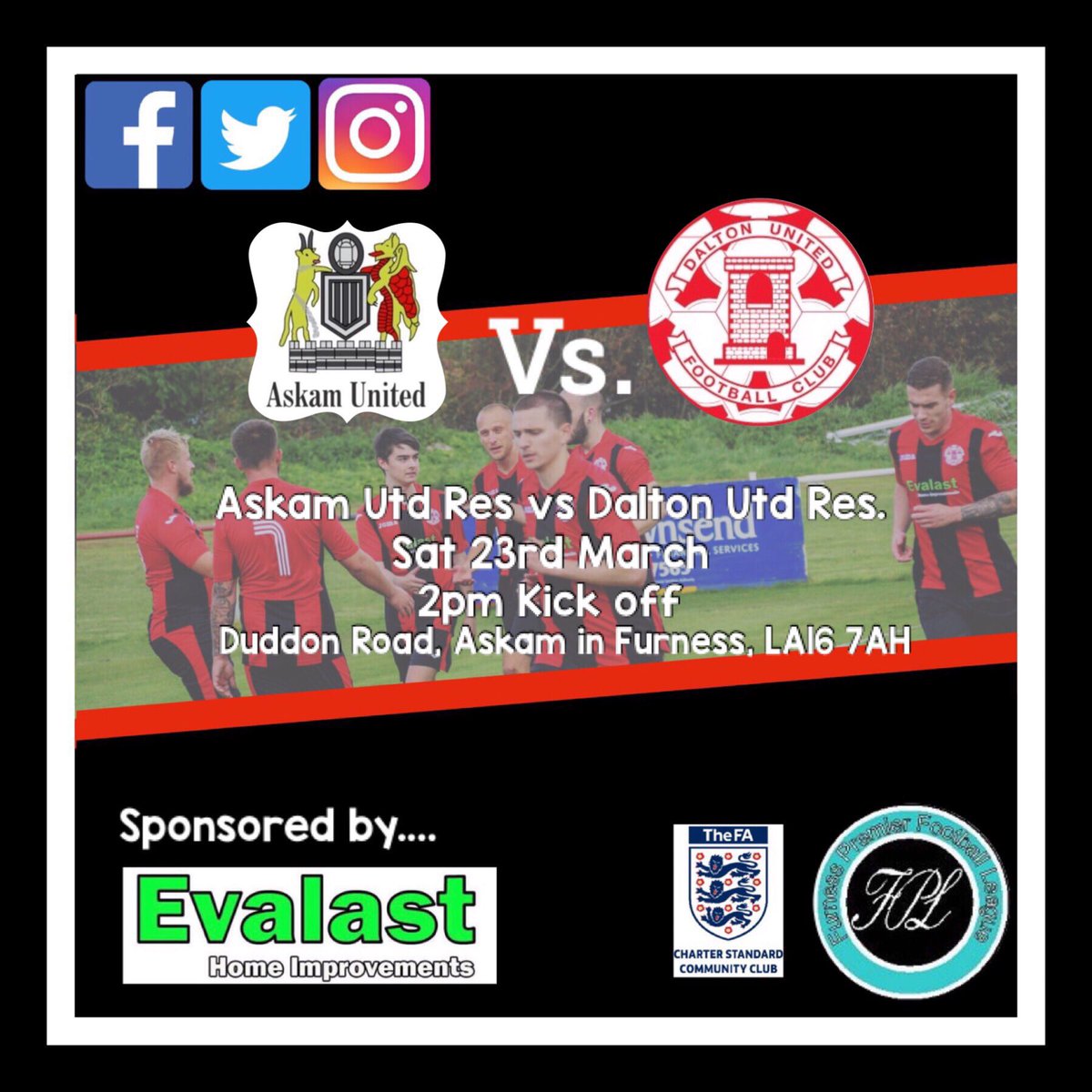 daltonunitedfc's tweet photo. ๐จ๐จMatch Day ๐จ๐จ
โโโโโโโโโโโโโโโโโโโโโ
๐ | Saturday 23rd March
.
#upthebullets #football #development #amateurfootball #bargainbooze #evalast #bestofbarrow #timpson https://t.co/CP1bWmzIsP