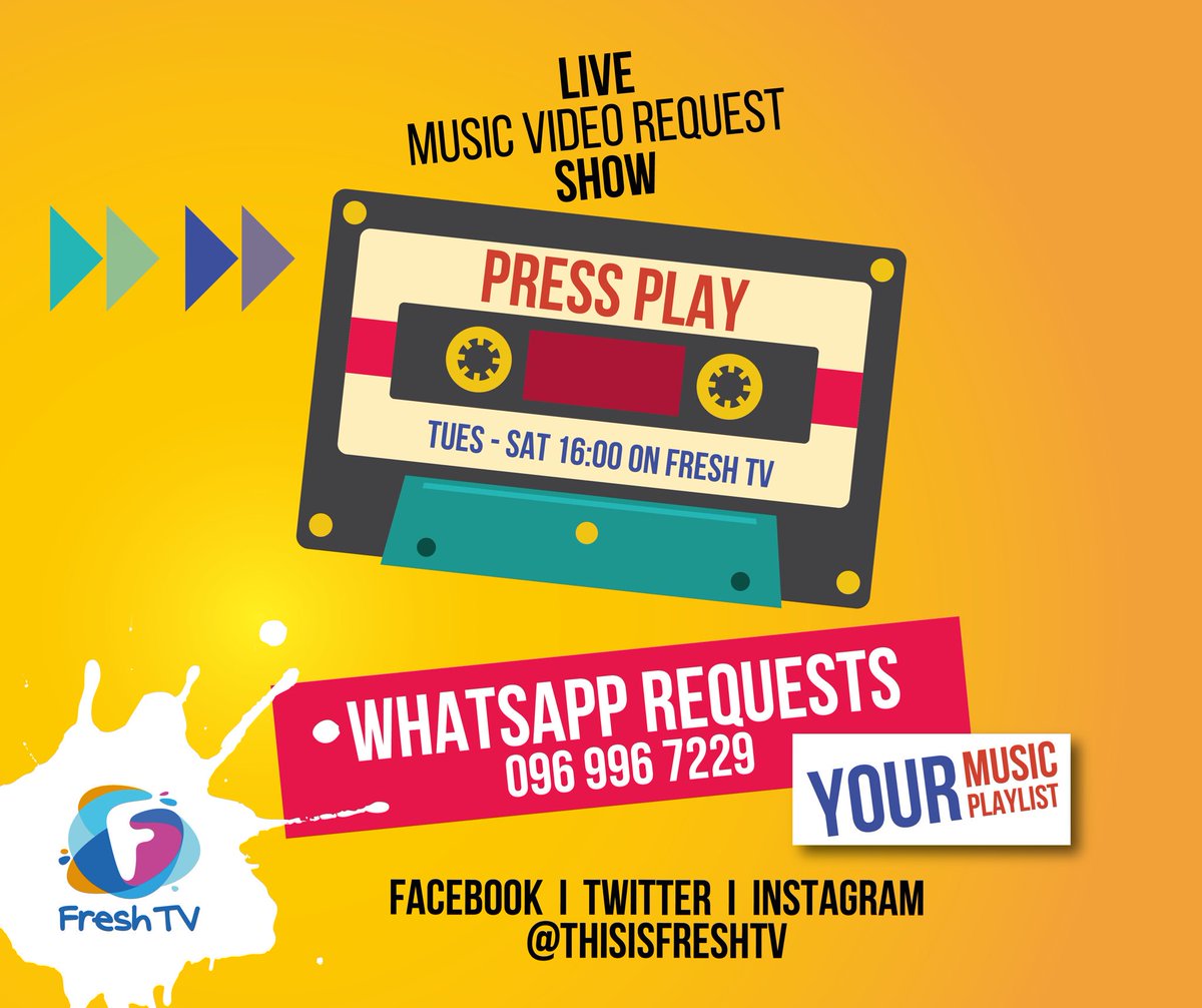 Press Play back on your screens this afternoon from 16:00hrs with your host @bantuqblackbird . Tweet your requests. 

Channel 109 on TopStar or the StarTimes App on your mobile device.
