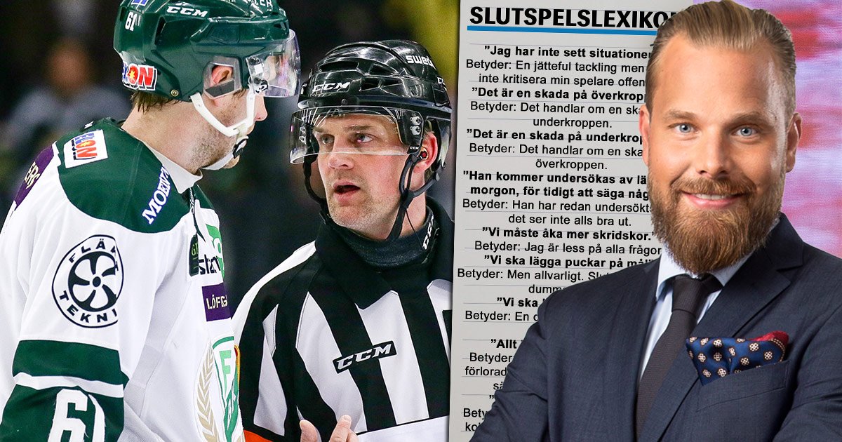 Slutspelstider!
Då är det dags för <a href="/Sannylindstrom/">Sanny Lindström</a>'s lexikon: Det här betyder klyschorna egentligen. expressen.se/sport/hockey/b…