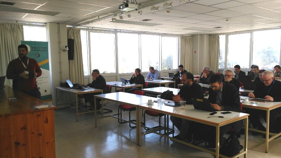 saintprojecteu's tweet photo. First session has been completed! #saintprojecteu. Thank you Mr. K.Papapanagiotou, J.Bothos, J.Armin &amp; V.Vlachos. #cybersecurity #workshop https://t.co/RU865Za1o2