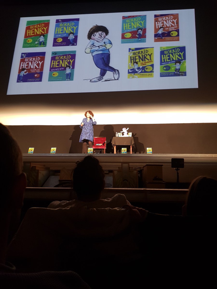 NRJuniors's tweet photo. A group of Yr 3's are listening to the inspiring author Francesca Simon #HorridHenry #Simplybooks https://t.co/H8IRY4qFXa