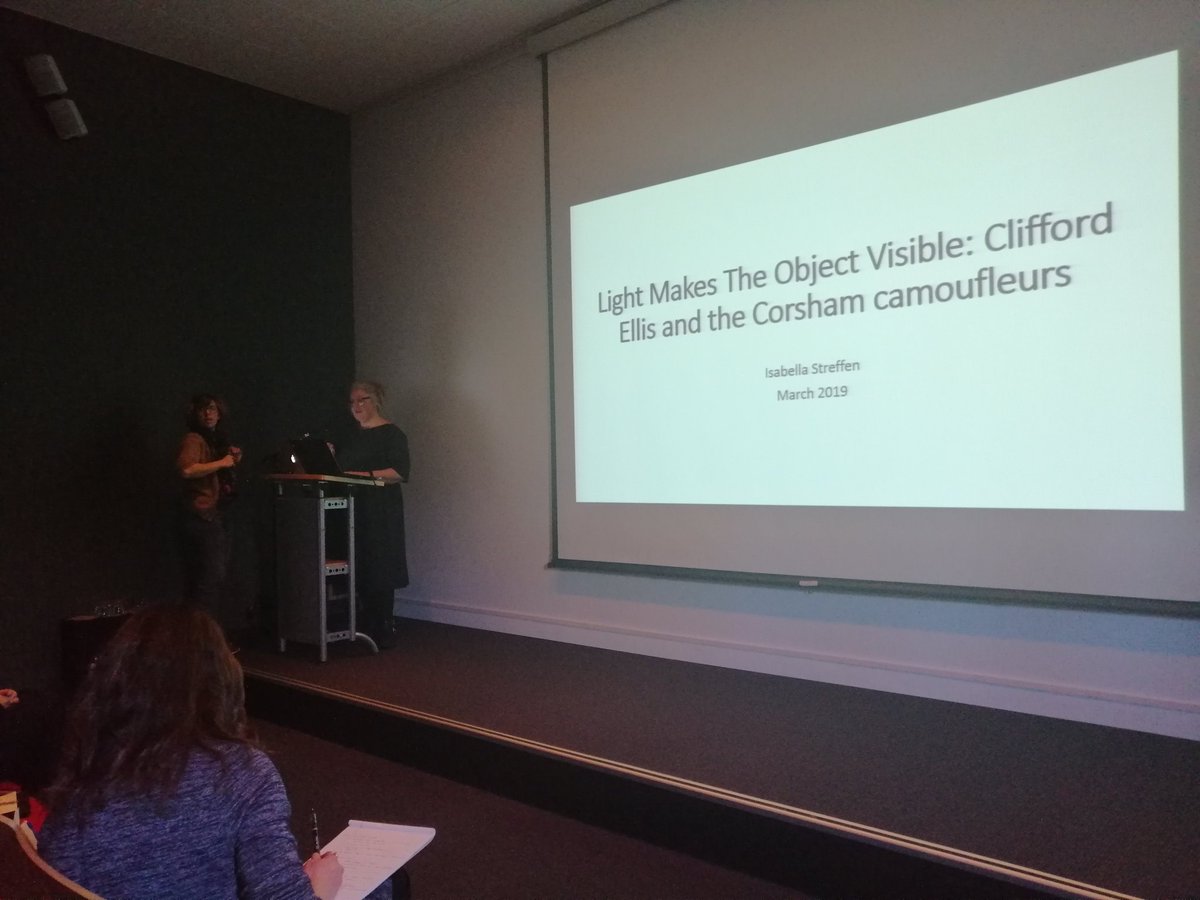 A great presentation by <a href="/MinxMarple/">MinxMarple is out of patience</a> at the New Perspectives on Camouflage and Abstraction workshop #Drogenbos <a href="/FeliXartMuseum/">FeliXart Museum</a>. Erudite and engaging, focusing on #CliffordEllis but moving out to other contexts. Looking forward to her talking about her own creative practice later.