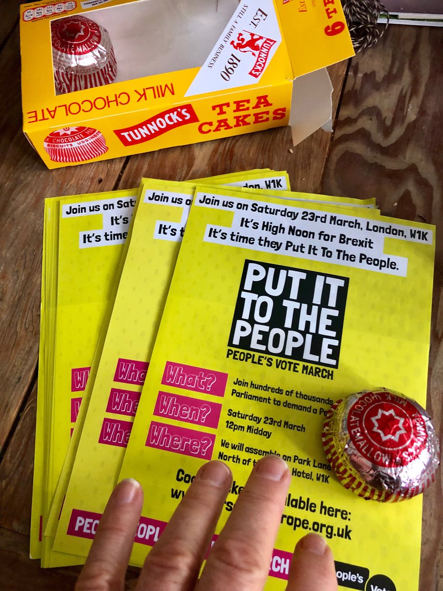 I’m going to deliver the rest of these flyers and then its arse is mine
#DelayedGratification  #PeoplesVote #TunnocksTeaCake