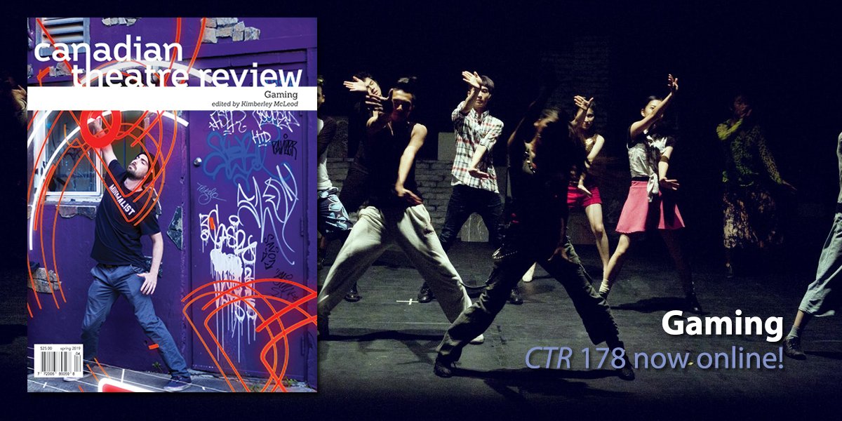 utpjournals's tweet photo. We are loving @CanTheatreRev's new issue on #GAMING. Be sure to check out the introduction by Kimberley McLeod (@platformjumping), which is formatted like game instructions. 

It's #FreeToRead online now: https://t.co/7gwVwE2y0K https://t.co/PdzUJ9PV7H