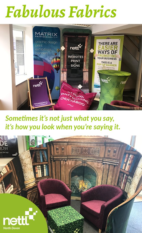 Nettlnorthdevon's tweet image. For more information visit nettlnorthdevon.com/exhibition/
#devonprinters #printedfabric #fabric #displaystands #printedfurniture #exhibition #display #tradeshow