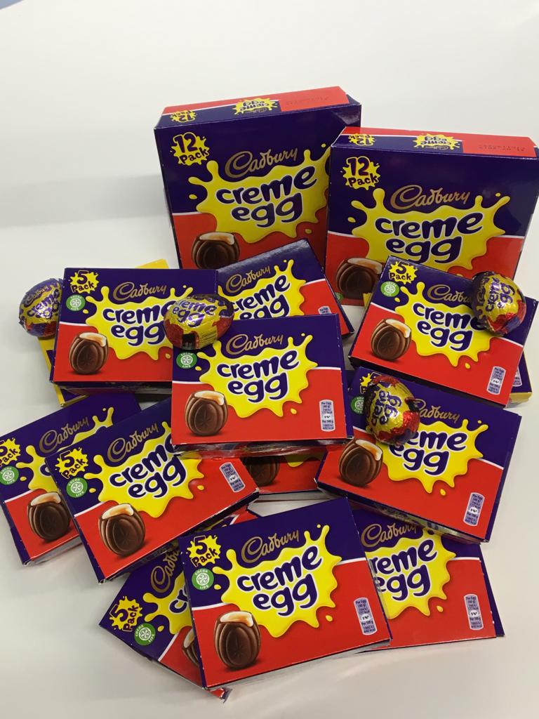 IncTravel's tweet photo. Our generous @IncTravel team having been squirreling away Creme Eggs for @FrancisHouseCH's Easter chick appeal. Together we managed to donate 93 eggs for this wonderful charity. Well done and thank you to everyone involved. #Teamwork #ChickAppeal #TravelThinkers https://t.co/REIEP4q9ax