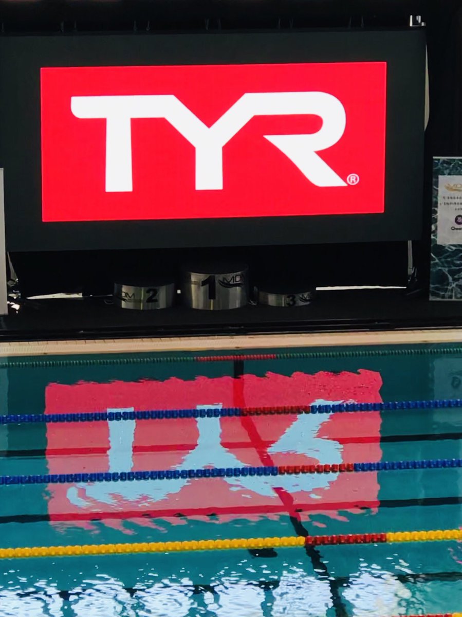 HawkiEye70's tweet photo. @MeetingOpenMed have the podium set up for tonight’s finals go @AlishamiaXx  @SwimWales @tyr_uk @edf @haribo @SwimEnglandNW https://t.co/SqYXWPU1n6