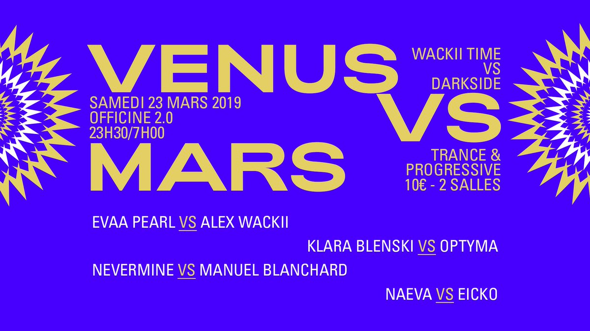 dj_eicko's tweet photo. Tomorrow, you're summon to #VenusVSMars, an original project by @Evaa_Pearl & @AlexWackii with #B2B #DJSet between♂️ & ♀️ #DJ 😎 I'll share the booth with my good friend #Naeva 🤗 Expect some good old fashion #hardtrance to the end of the night 💃🕺😀
➡️ https://t.co/mxLz4MBBKh https://t.co/4PjeevFNV6