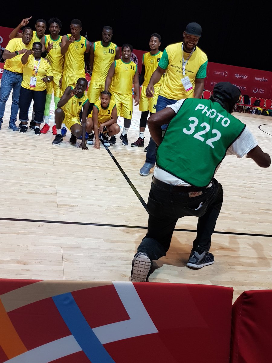 FaeEllington's tweet photo. Collin Reid has supported Special Olympics Jamaica as their chief photographer for several years. Here he is hard at work. Notice the one in which 'him spread out like doctor fish pan zinc' an the other as age reach him. #MyPoorKnee
#SpecialOlympics https://t.co/oeeHRUruA2