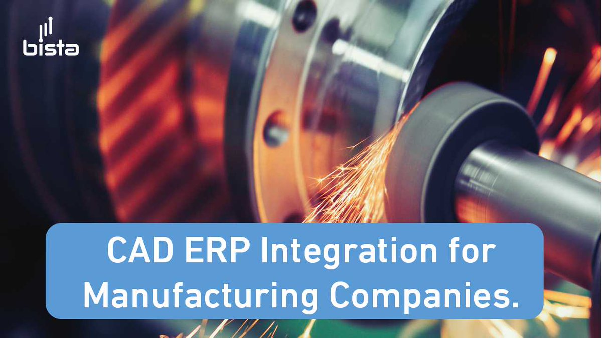 BistaSolutions1's tweet photo. Are you a Manufacturer and looking to integrate CAD with your ERP?
Details: https://t.co/gBcMqcM8HW
#Bista #Bistasolutions #CAD #ERP #Manufacturer #CADImplementation #CADSolutions #Globalpresence #Retweet https://t.co/vtHfEgarMx