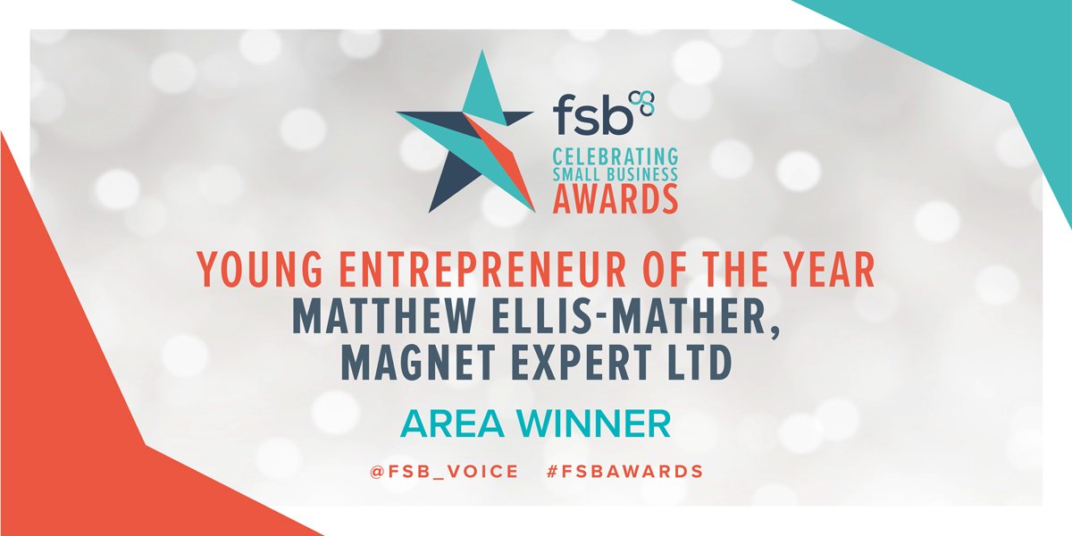 first4magnets's tweet photo. Read all about our Managing Director, Matthew Ellis-Mather, and how he won the Young Entrepreneur of the Year Award at the @FSBEastMids Regional Finals! @FSB_Voice #Winners #FSB #Awards #Nottingham #Entrepreneur
https://t.co/ZZ46Ax6gJq https://t.co/aq1zK4sCrr