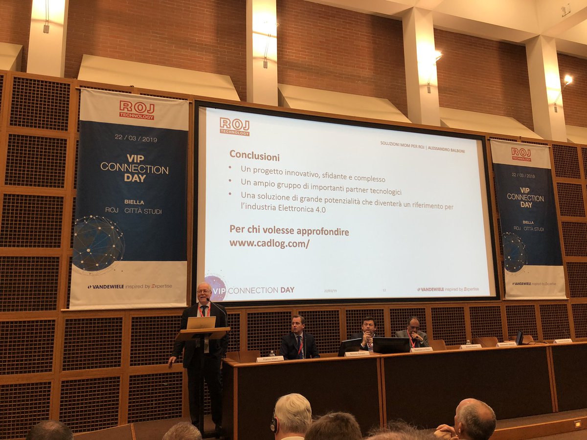 soc_rep's tweet photo. “Vogliamo diventare il riferimento numero uno in Italia e in Europa per l’industria elettronica 4.0”.
Si conclude così l’intervento di Alessandro Balboni di @Cadlog. #Cadlog #Industria40 #SmartFactory #ValorNPI #PCBManufacturing https://t.co/9O4C169fTe