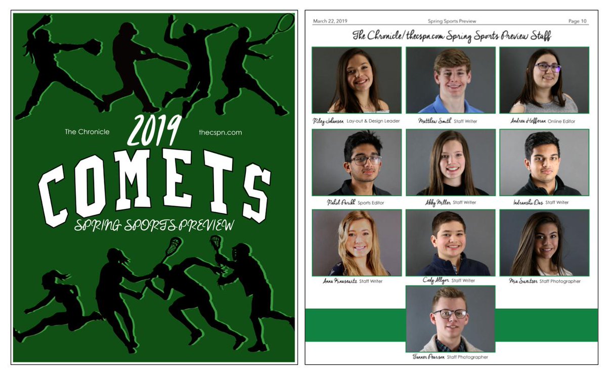 mhschronicle's tweet photo. TODAY ! This talented team of journalists, designers, photographers, reporters, &amp; editors will be releasing the first ever Mason Comets Spring Sports Preview. 
@MasonHSBaseball @SoftballMason @MasonLacrosse @GirlsMHSLax @masonvolleyball @MasonTrack @2015ragtop  @riley_johansen https://t.co/u5iEsBj304