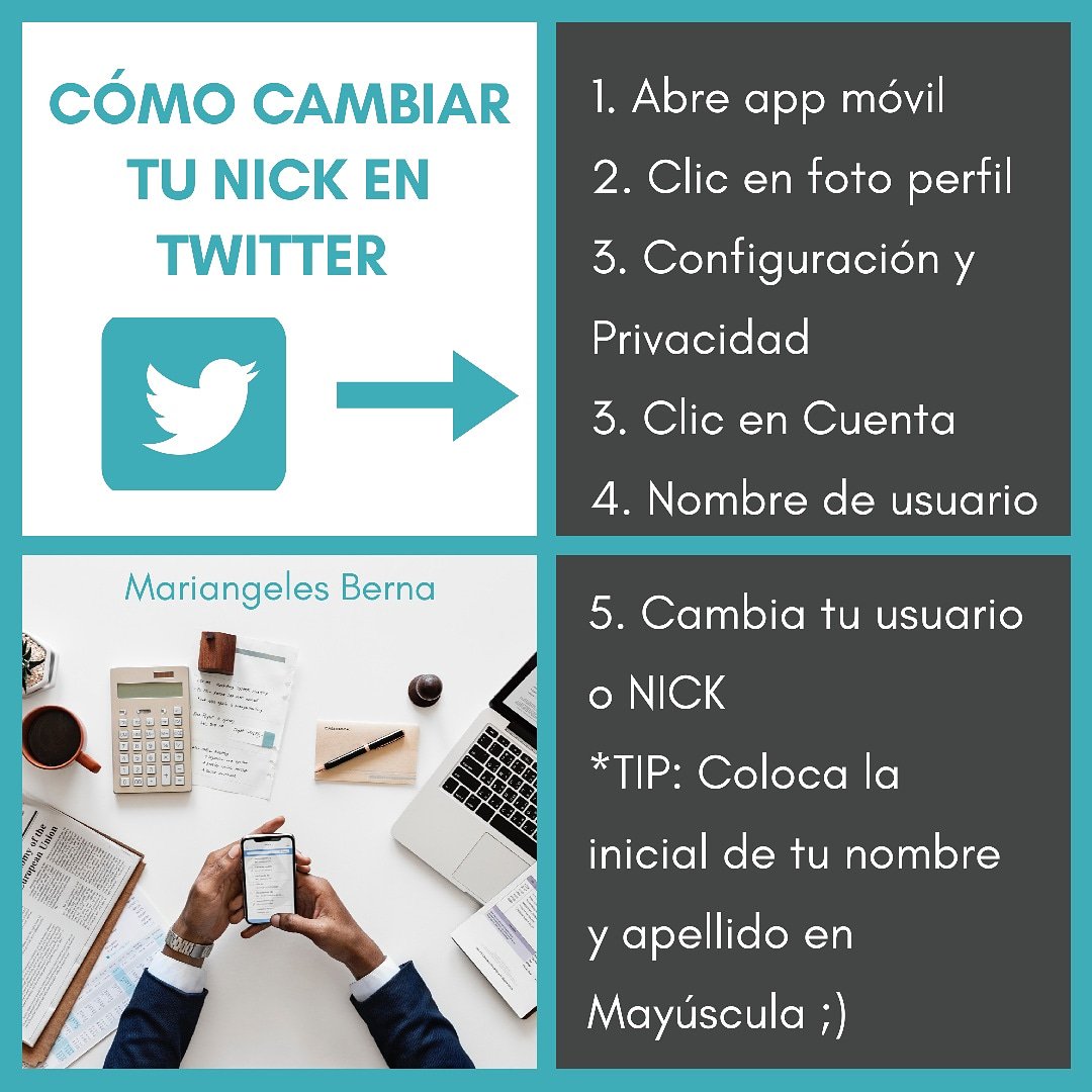 MariangelesBer's tweet image. 🔹️CÓMO CAMBIAR TU NICK EN TWITTER🔹️

▶️instagram.com/p/BvTtICsjtYM/… via @MariangelesBer
🔹️mariangelesberna.com/blog/🔹️

#TipsTwitter
#MarcaPersonal 
#Alicante 
#Formacion 
#MujeresTIC