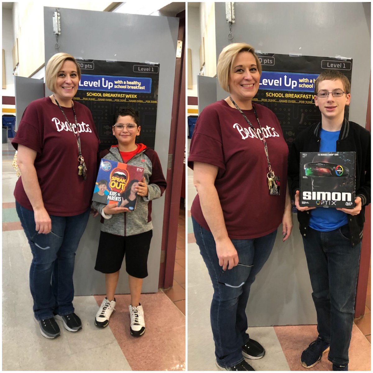WISDFoodService's tweet photo. Congratulations to the winners of the School Breakfast Week giveaway!!!  Thank you all for "Leveling Up with a Healthy Breakfast" &amp; eating with us every day at #TeamWhitesboro cafeterias!  #NSBW19 #SchoolBreakfast #EggsinSchools #ChildNutrition https://t.co/zY8cn1fqMs
