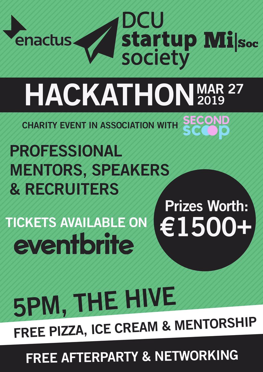 scoop_second's tweet photo. First Event 

This Wednesday, working along side some of DCU’s best socities! Why not come along and learn from some fantastic mentors and speakers and maybe have an ice cream or two ?? 🍦 

Get your tickets at : https://t.co/valzX4x3B2

Use discount code “SecondScoop” https://t.co/lxzbkqGwbq