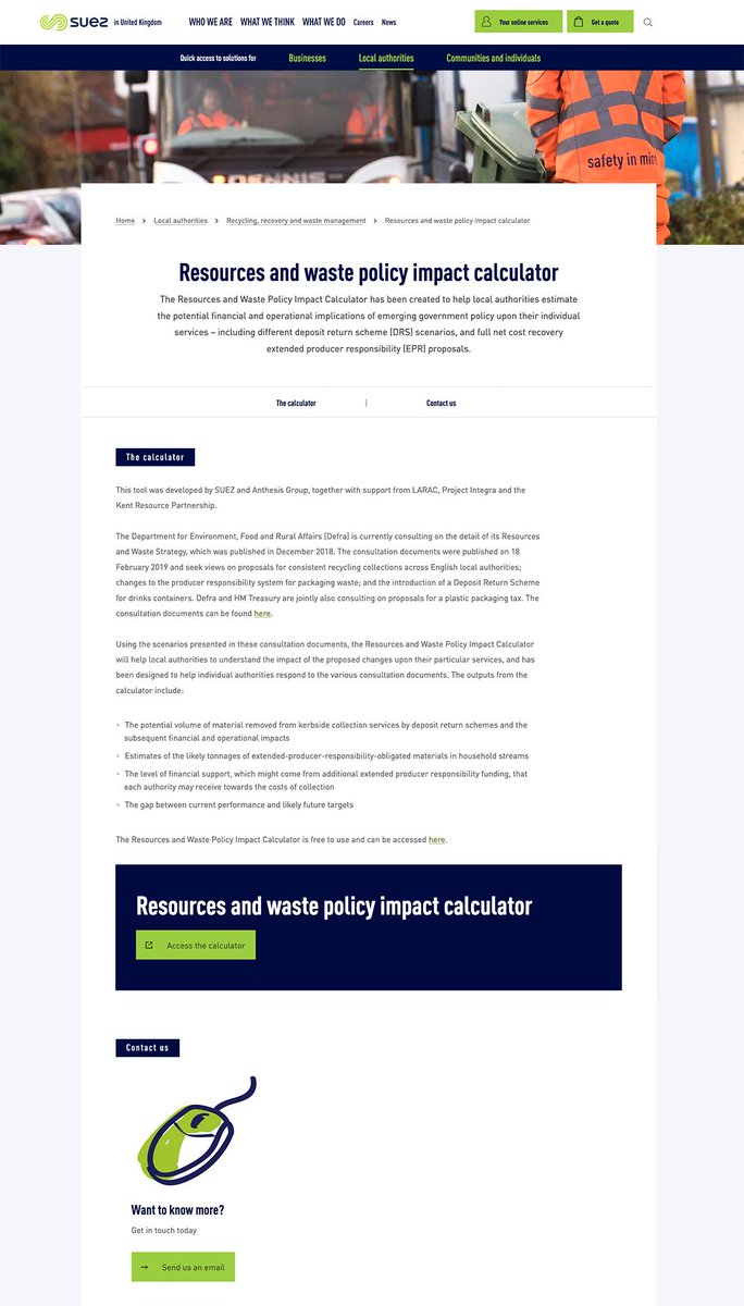 LARACspeaks's tweet photo. LARAC happy to announce with @suezUK and @LRSconsultancy launch of Resources & Waste Policy Impact Calculator today helping LAs estimate the impacts of diff DRS schemes and EPR proposals. https://t.co/TMyqgaG60V https://t.co/pzoDAO6mlT