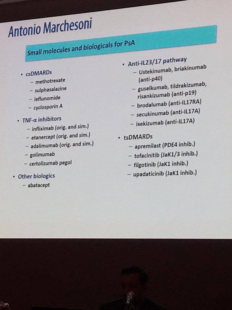 fabiomontini2's tweet photo. Small molecules and biological for PsA #gisea2019 https://t.co/r1aujsm5Ef