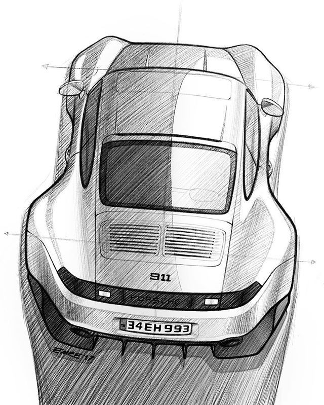 formtrends's tweet image. Beautiful Porsche 993 perspective illustration by designer Emre Husman