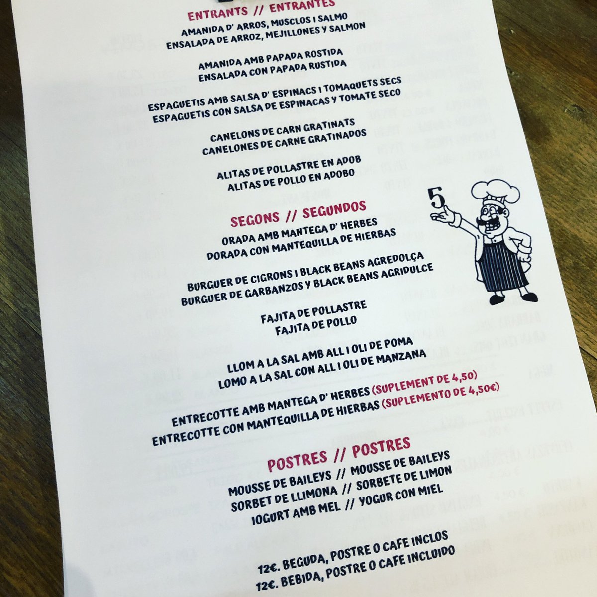 Viernes !!! #menu #telefono #934666473  #restaurant #cinc #santacolomadegramenet #foodie #foodporn #food #restaurante #buenacocina #comer #menjar #gastronomia #santacoloma #yummy #grameneturismo #restaurant #cinc #SantaColomaGastronomica #picoftheday