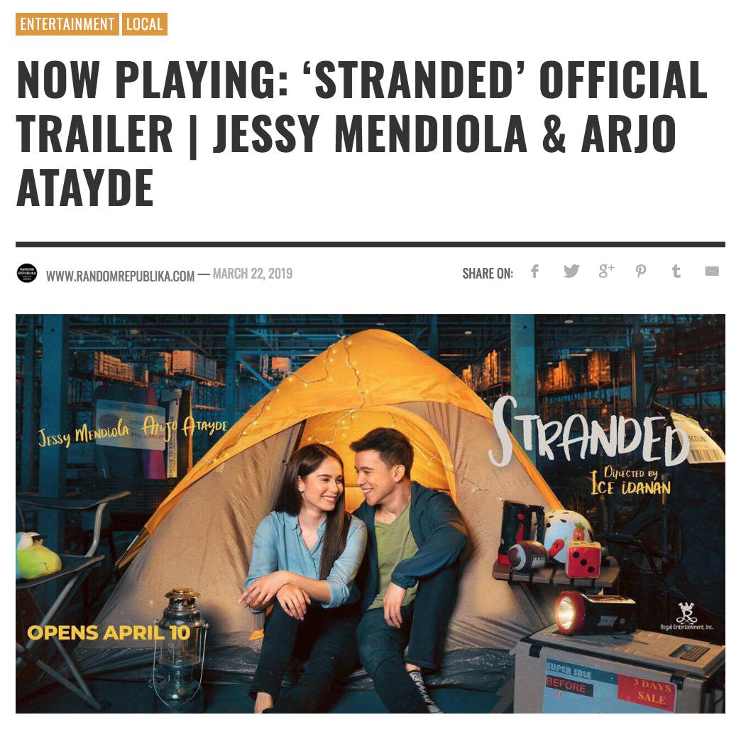 RandomRepublika's tweet photo. WATCH: #STRANDEDMovie's official trailer | Starring #ArjoAtayde and #JessyMendiola
https://t.co/qH2r9j2gBM
#StrandedTrailer @RegalFilms https://t.co/PfPfNk3SFc
