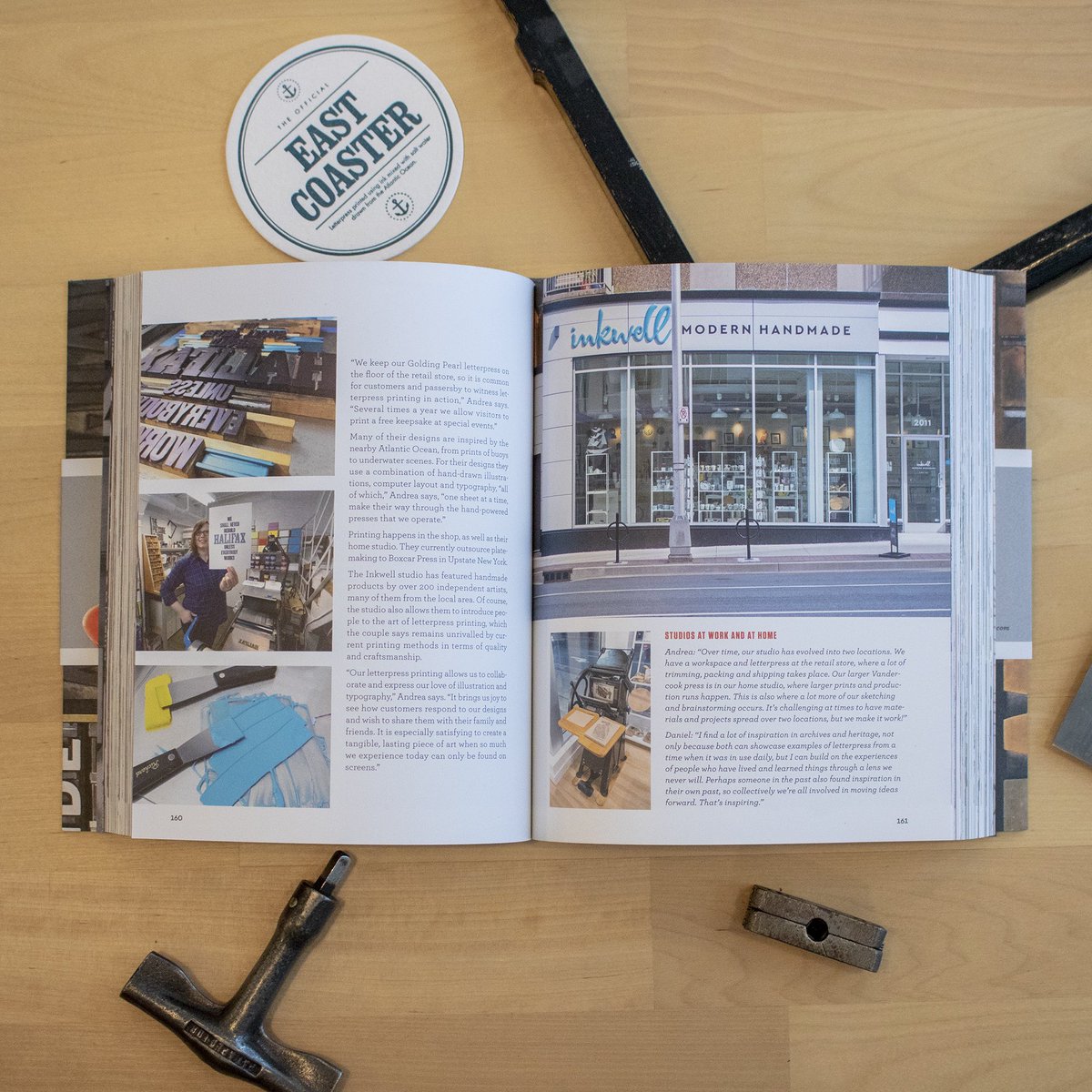 inkwelloriginal's tweet photo. DAY TWENTY-TWO / PROUD OF: Our proudest accomplishment to date would have to be seeing our storefront and product line featured in the Print/Maker book by @uppercasemag. We were truly humbled to be... https://t.co/MH4IroDqnm #uppercaseprintmaker #MarchMeetTheMaker #letterpress https://t.co/SW6Fee7sD5