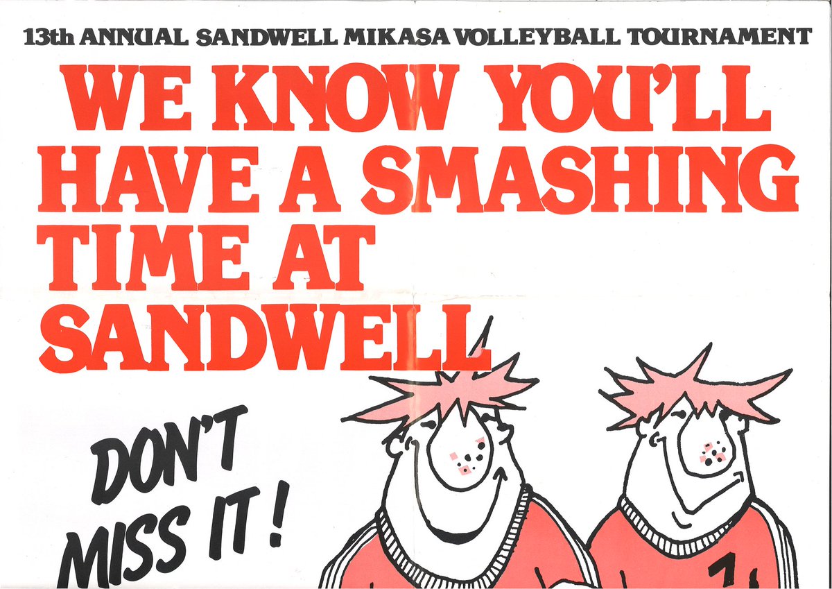 Join us on Saturday 6th July for this year's #Sandwell #Volleyball Tournament 2019 - we're celebrating the 40th anniversary of the tournament by sharing some classic archives. Here is a poster from the 1982 tournament! Full details: facebook.com/events/2216167…