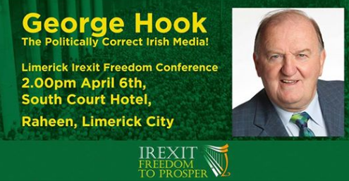 Fashlight3's tweet photo. Please ring The Great National South Court Hotel (Limerick) and ask them not to give a platform to Irexit hate speech and sexist mouthpiece George Hook on 6 April. Please be respectful to staff who answer.
(061) 487 487 https://t.co/AxqzWfUBtf