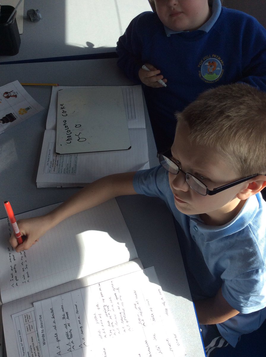 We are writing our poems up  using nouns, adjectives and adverbs <a href="/Y3and4FoxHill/">Y3/4FoxHill</a>