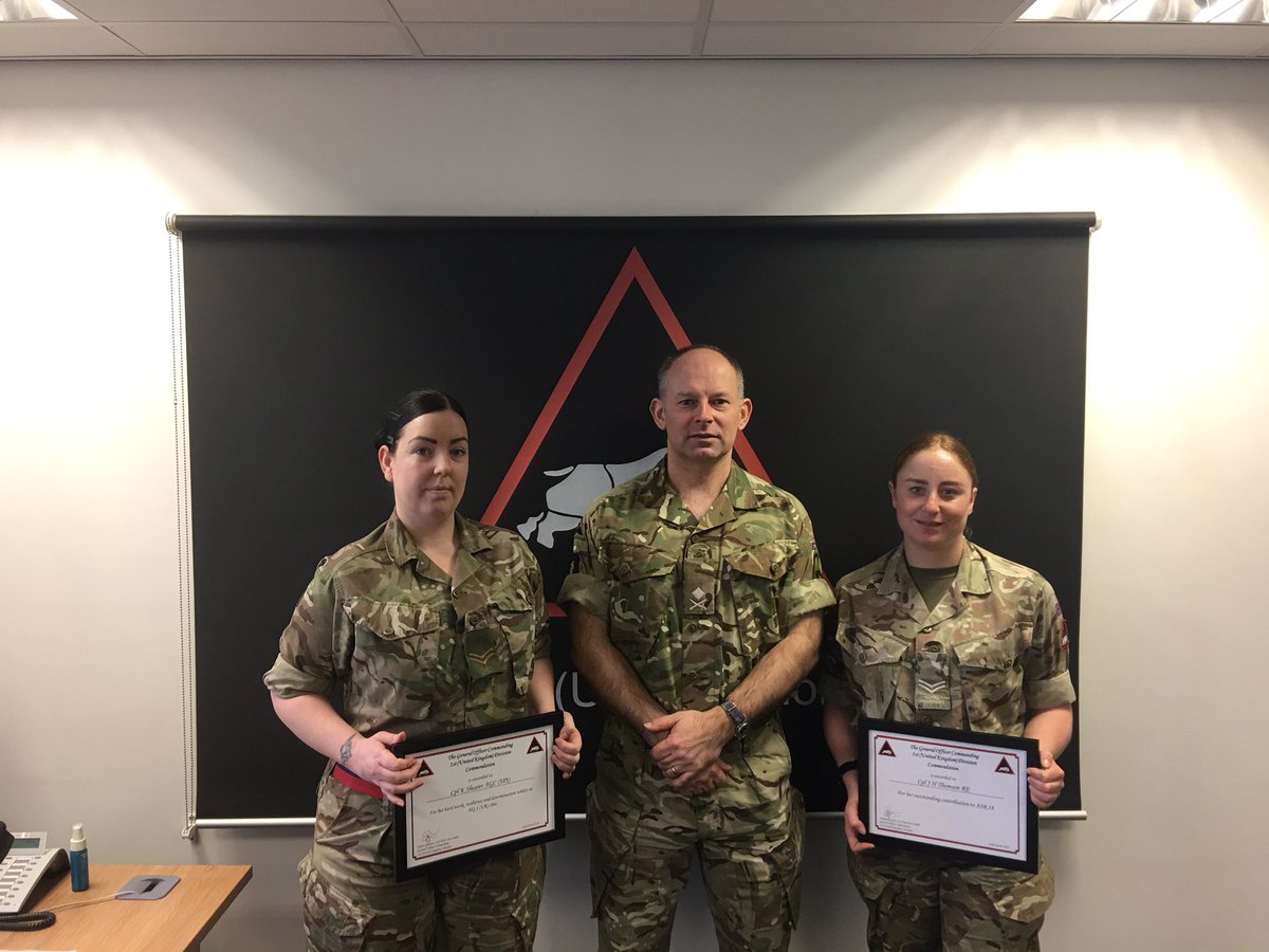 1 (UK) DIV Comd SGT MAJ (@armysgtmjr1ukxx) on Twitter photo GOC <a href="/1UKDivision/">1 (UK) Division</a> recognising #Excellence with our own headquarters. Great to see two young inspirational JNCOs making a difference for both team RHINO and the wider Army #BetterNeverStops <a href="/ArmySgtMajor/">British Army Sergeant Major Carney</a> GOC <a href="/1UKDivision/">1 (UK) Division</a> recognising #Excellence with our own headquarters. Great to see two young inspirational JNCOs making a difference for both team RHINO and the wider Army #BetterNeverStops <a href="/ArmySgtMajor/">British Army Sergeant Major Carney</a>