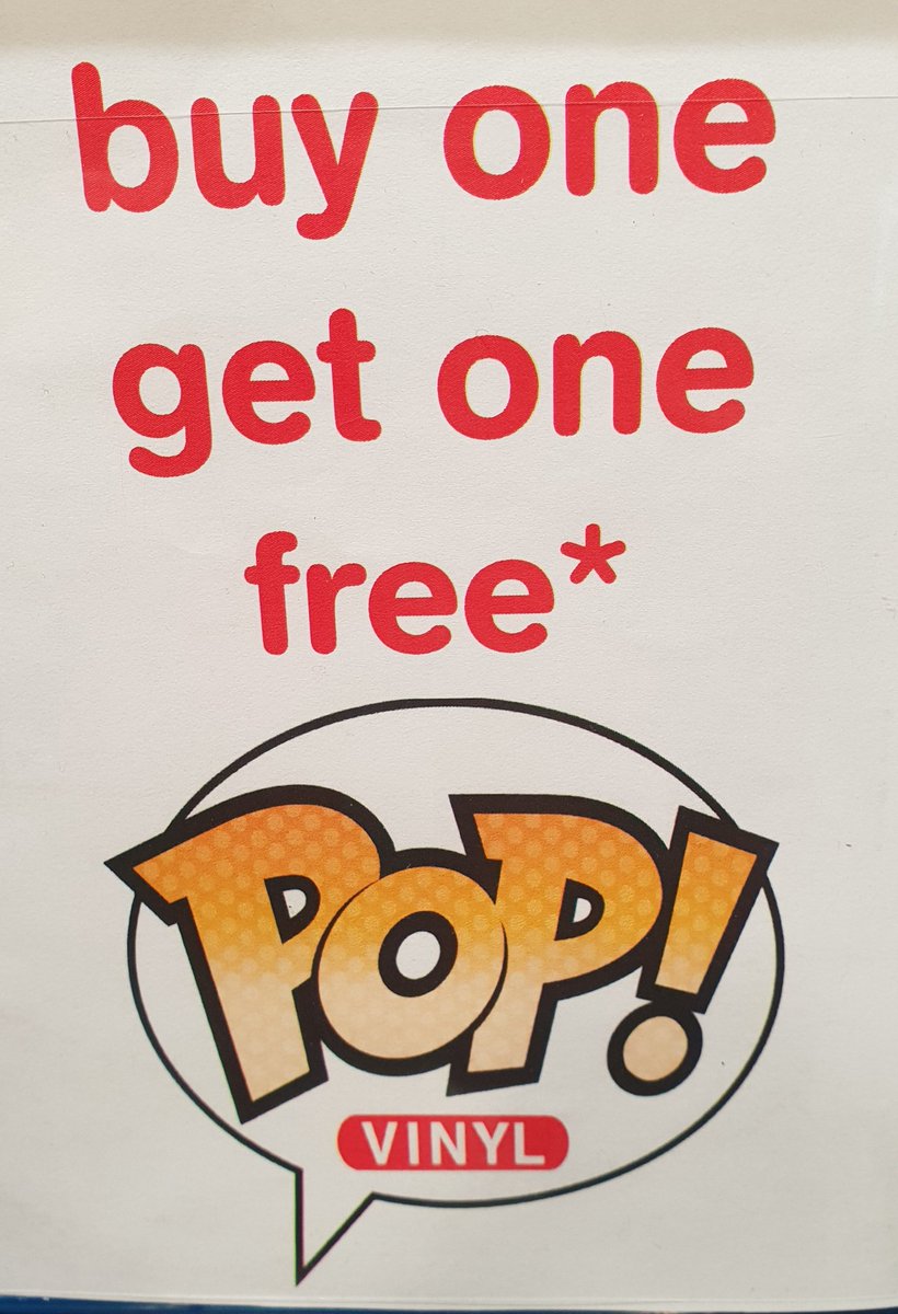 hmvLlandudno's tweet photo. Fantastic new Pop Vinyl offer in store! Buy one, get one free across the whole collection. Limited stock available though, so you have to be quick! #hmvLovesPopVinyl https://t.co/U05tQuxeJg
