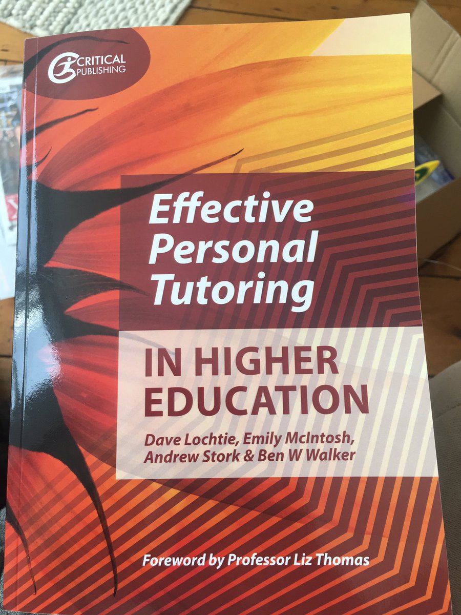 _NathanJWilson_'s tweet image. Finally picked up a copy of @DaveLochtie @emilythemac @benwwalker1 ‘s book on Effective #PersonalTutoring!

Lots of things for @MiddlesexUni to consider as we continue to develop our  Personal Tutoring Scheme and use #LearnerAnalytics to support our students @UKAT_Edu @MDXCAPE