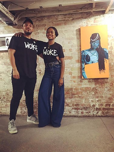 Students enjoyed a visit from "old girl" and acclaimed artist Nacheal Catnott who showed her film "Battle of Lewisham" and spoke about work with <a href="/WOKEUK/">WOKE.  |  14.03.19.</a>.