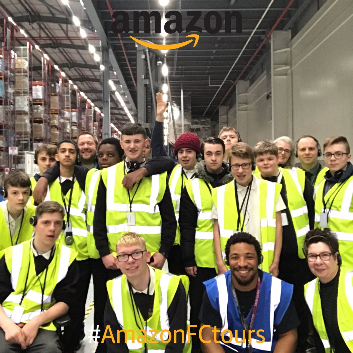AdamAsquith1's tweet photo. WOW what a fantastic tour.....today we welcomed Stone Hill school for a look behind the scenes @AmazonUK #doncaster......what a truly awesome group of people they are. Hope they enjoyed it as much as i did.....thanks to @RachaelMcEwan1 #amazonfctours https://t.co/VMGYedPzD8