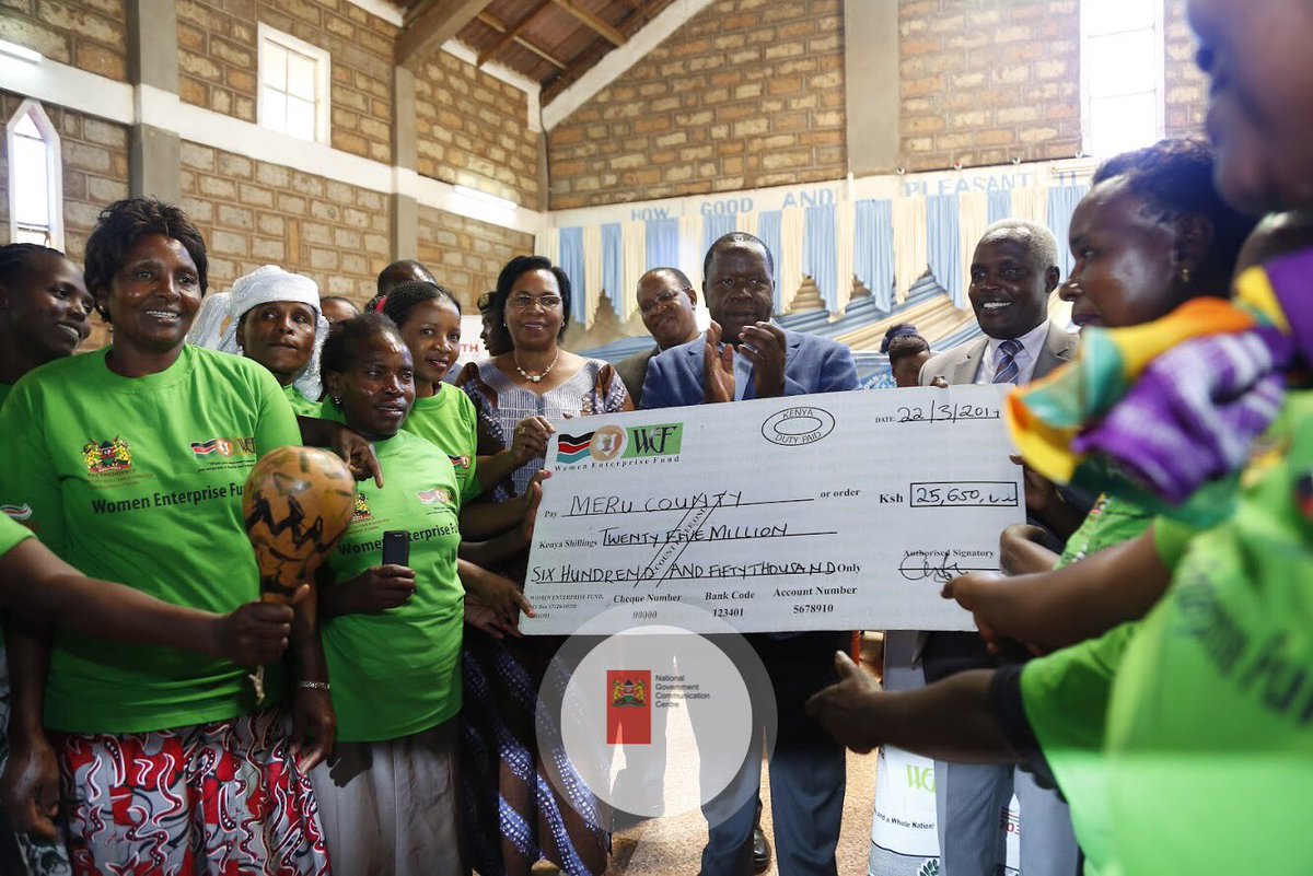 ngaosKE's tweet photo. Interior CS Dr.@FredMatiangi &amp; Prof.@CSMargaretKobia were in Meru County on a sensitization mission for the government's affirmative action. They issued cheques worth Shs. 40 million for Youth Enterprise Development Fund &amp; Women Enterprise Fund kitties in nine constituencies. https://t.co/K7gBo0UYcp