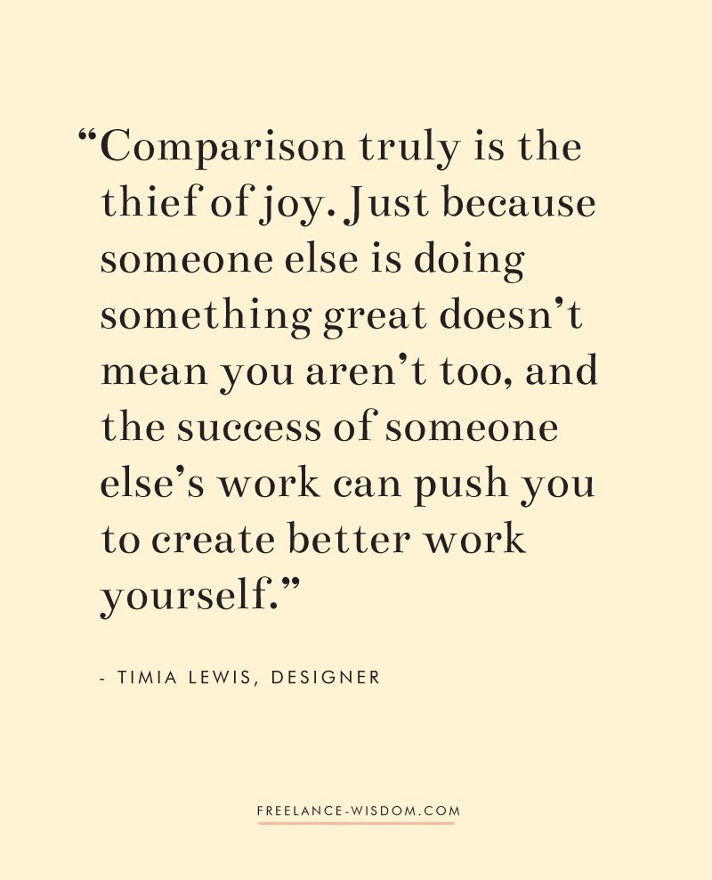 In the world of social media, we don't think we can share this sentiment enough. We are all for lifting each other up and pushing ourselves to be better. Happy #freelance Friday ladies! Thank you to Timia Lewis for this week's #wisdom bit.ly/2TG7gWB